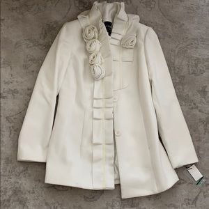 Insight New York Cream coat roses brand new w tag